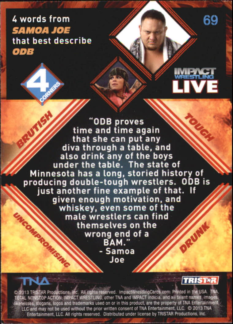 A4614- 2013 TRISTAR TNA Impact Live Card #s 1-99 -You Pick- 15+ FREE US SHIP - Picture 97 of 145