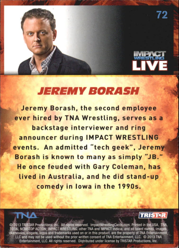 A4614- 2013 TRISTAR TNA Impact Live Card #s 1-99 -You Pick- 15+ FREE US SHIP - Picture 101 of 145