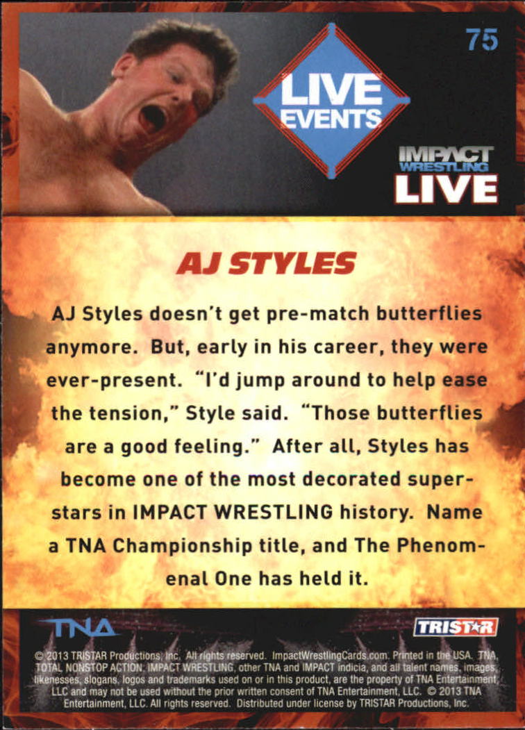 A4614- 2013 TRISTAR TNA Impact Live Card #s 1-99 -You Pick- 15+ FREE US SHIP - Picture 107 of 145