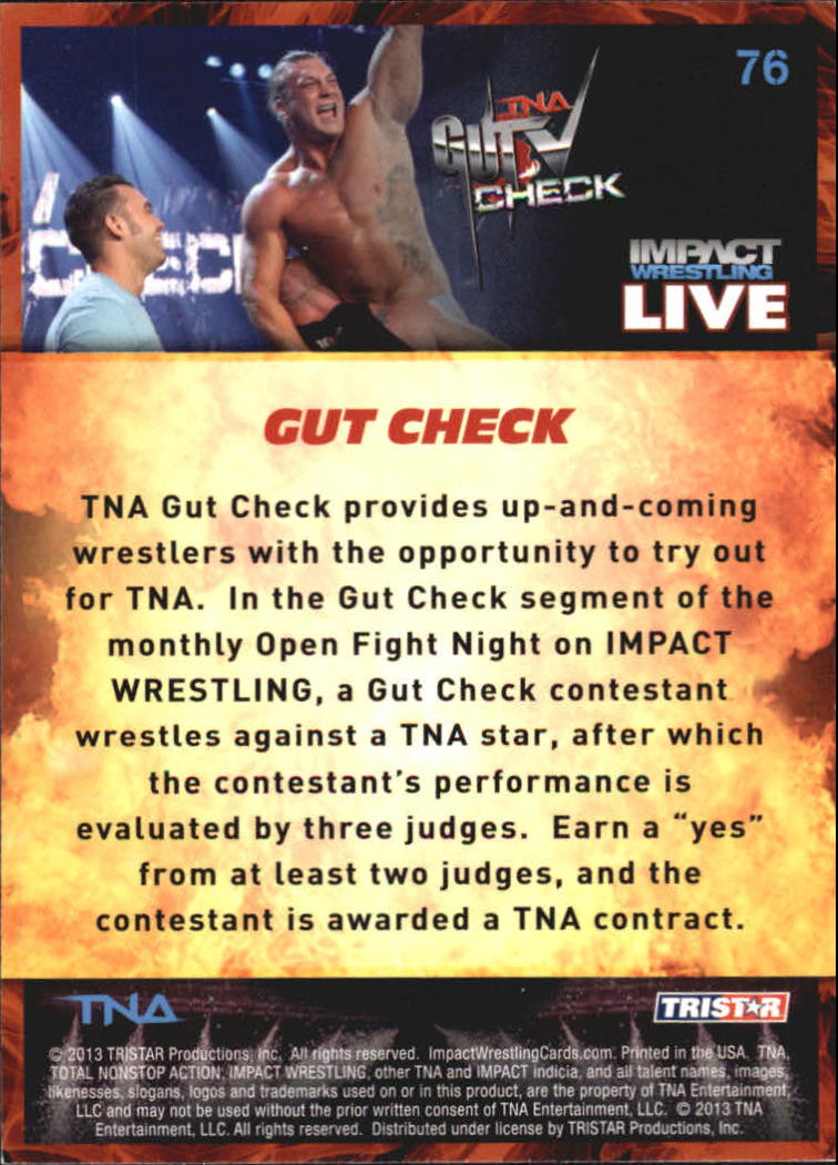 A4614- 2013 TRISTAR TNA Impact Live Card #s 1-99 -You Pick- 15+ FREE US SHIP - Picture 109 of 145