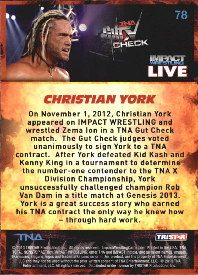 A4614- 2013 TRISTAR TNA Impact Live Card #s 1-99 -You Pick- 15+ FREE US SHIP - Picture 113 of 145