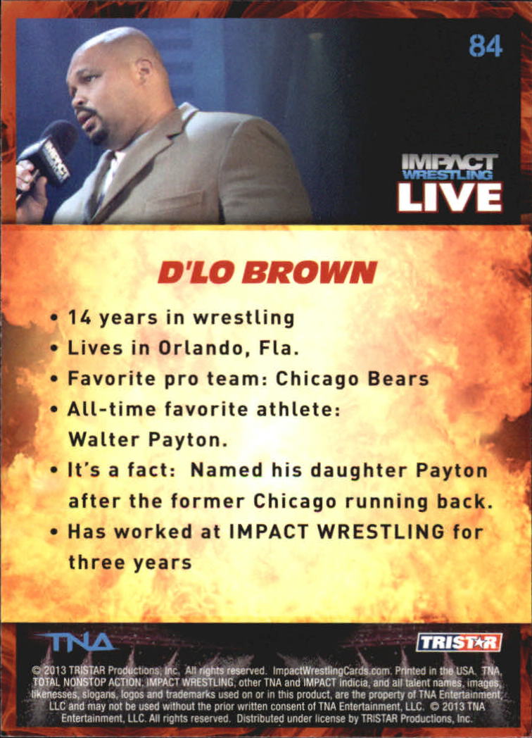 A4614- 2013 TRISTAR TNA Impact Live Card #s 1-99 -You Pick- 15+ FREE US SHIP - Picture 125 of 145