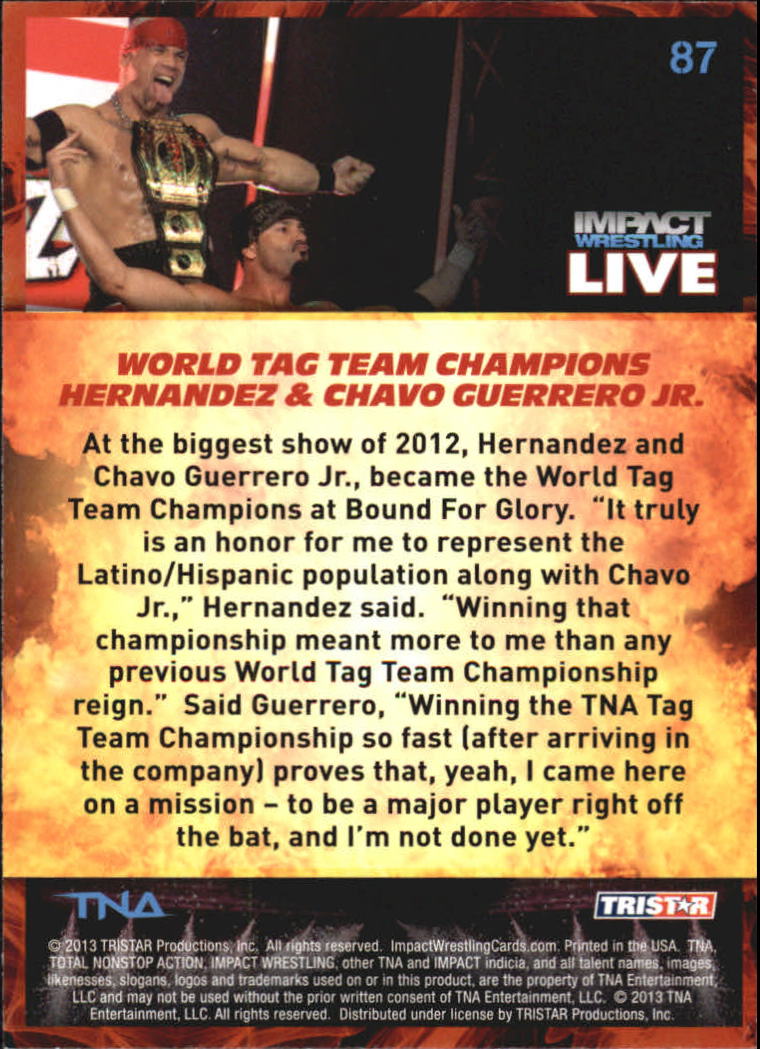 A4614- 2013 TRISTAR TNA Impact Live Card #s 1-99 -You Pick- 15+ FREE US SHIP - Picture 127 of 145
