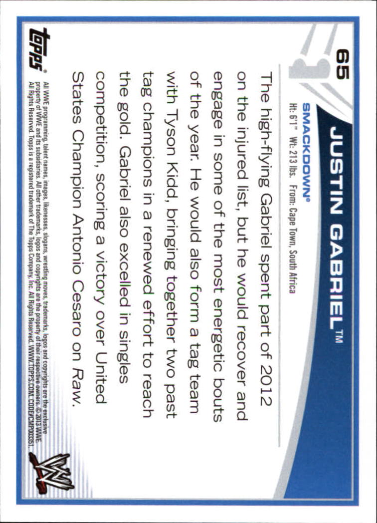 B2617- 2013 Topps WWE Wrestling Card #s 1-110 -You Pick- 15+ FREE US SHIP - Picture 21 of 37