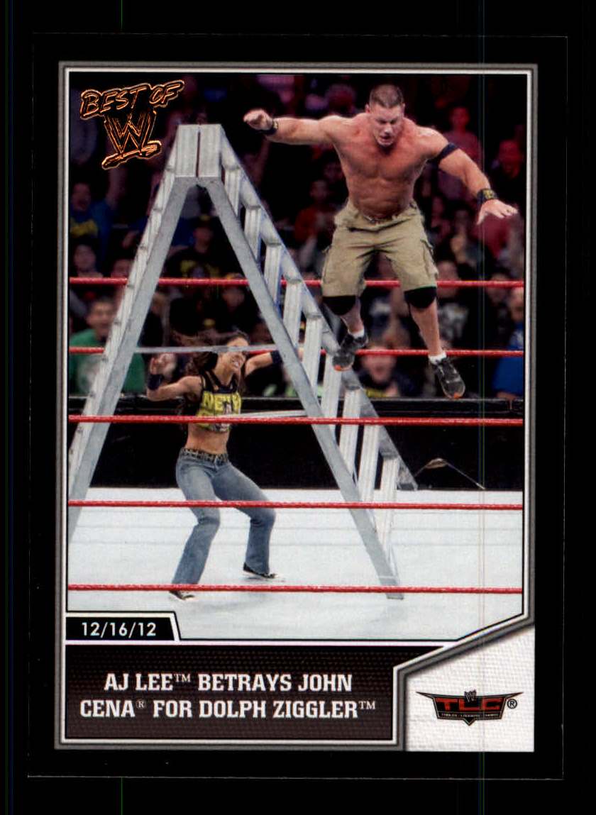 2013 Topps Best of WWE #69 AJ Lee Betrays John Cena for Dolph Ziggler