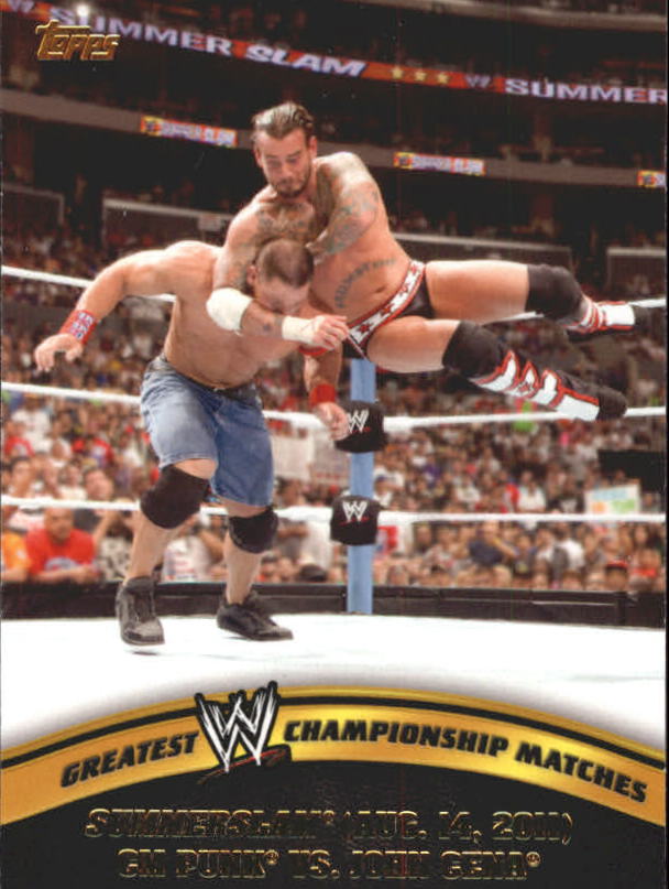 2014 Topps WWE Greatest Championship Matches #13 SummerSlam/CM Punk vs. John Cena