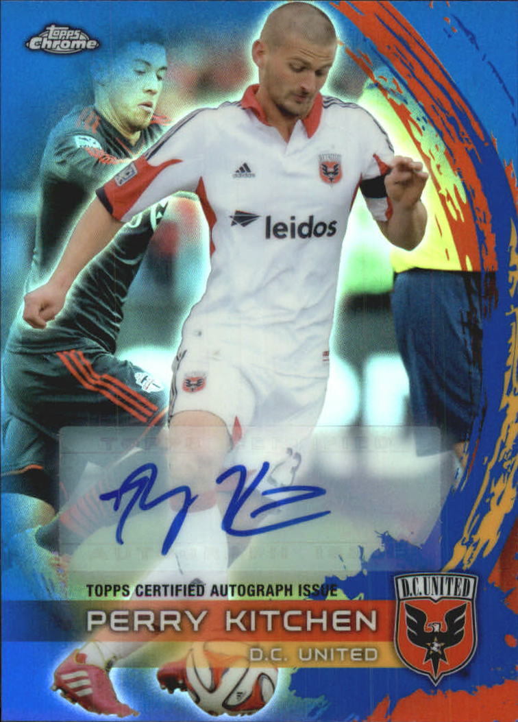 2014 Topps Chrome MLS Autographs Blue Refractors #62 Perry Kitchen