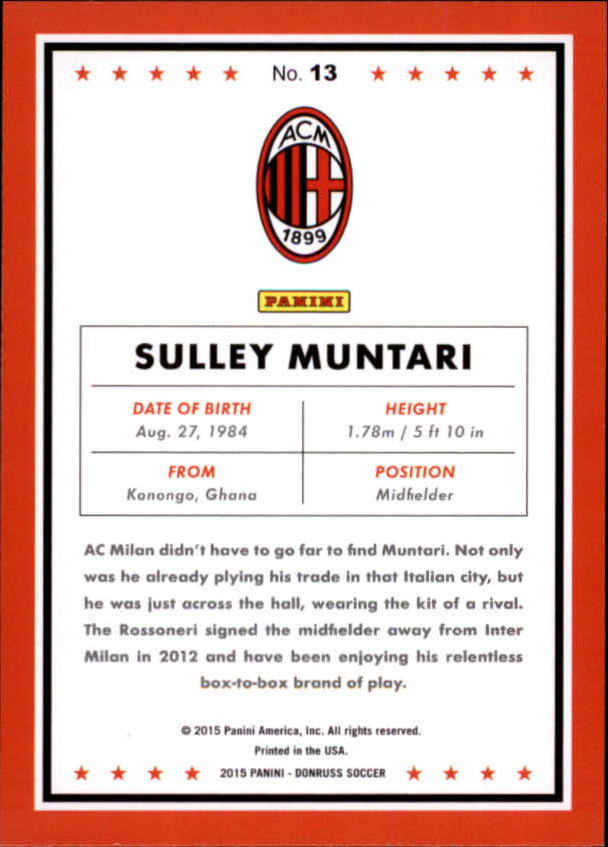2015 Donruss Soccer Card Pick (Base) - Bild 17 von 171