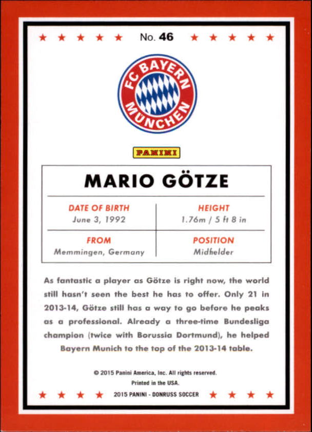 2015 Donruss Soccer Card Pick (Base) - Bild 73 von 171