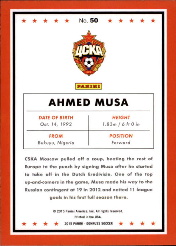 2015 Donruss Soccer Card Pick (Base) - Bild 81 von 171