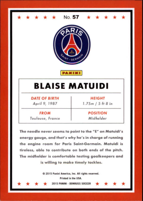 2015 Donruss Soccer Card Pick (Base) - Bild 91 von 171
