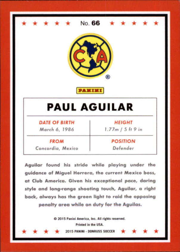 2015 Donruss #66 Paul Aguilar back image