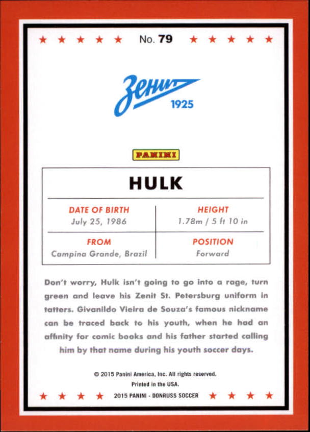 2015 Donruss Soccer Card Pick (Base) - Bild 129 von 171