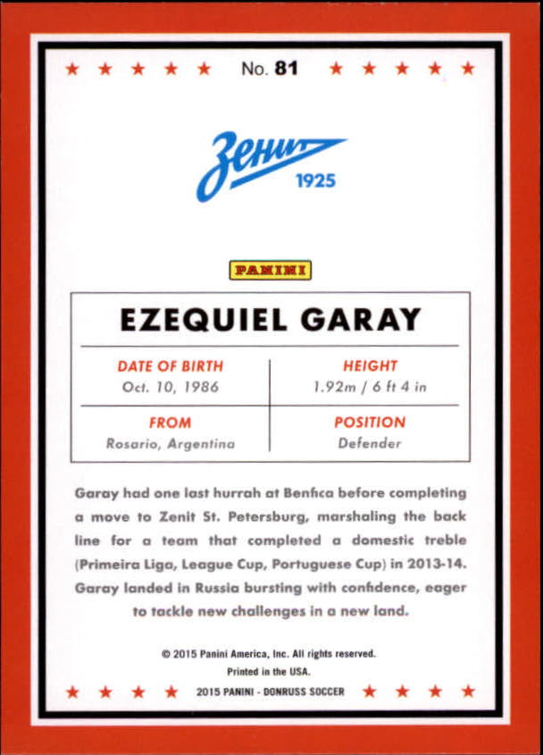 2015 Donruss Soccer Card Pick (Base) - Bild 133 von 171