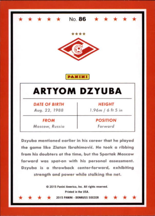 2015 Donruss Soccer Card Pick (Base) - Bild 143 von 171