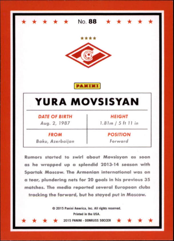 2015 Donruss Soccer Card Pick (Base) - Bild 147 von 171
