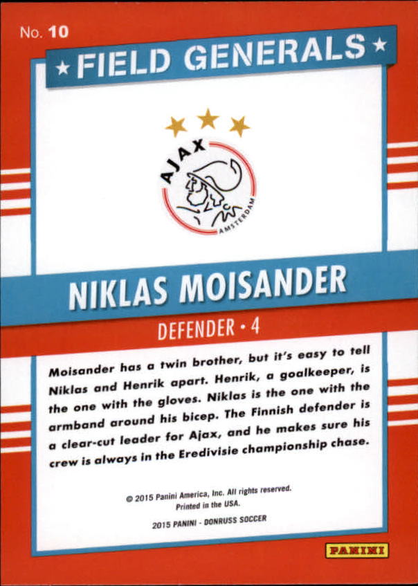 2015 Donruss Soccer Field Generals Inserts (1-15) You Choose - Picture 17 of 21