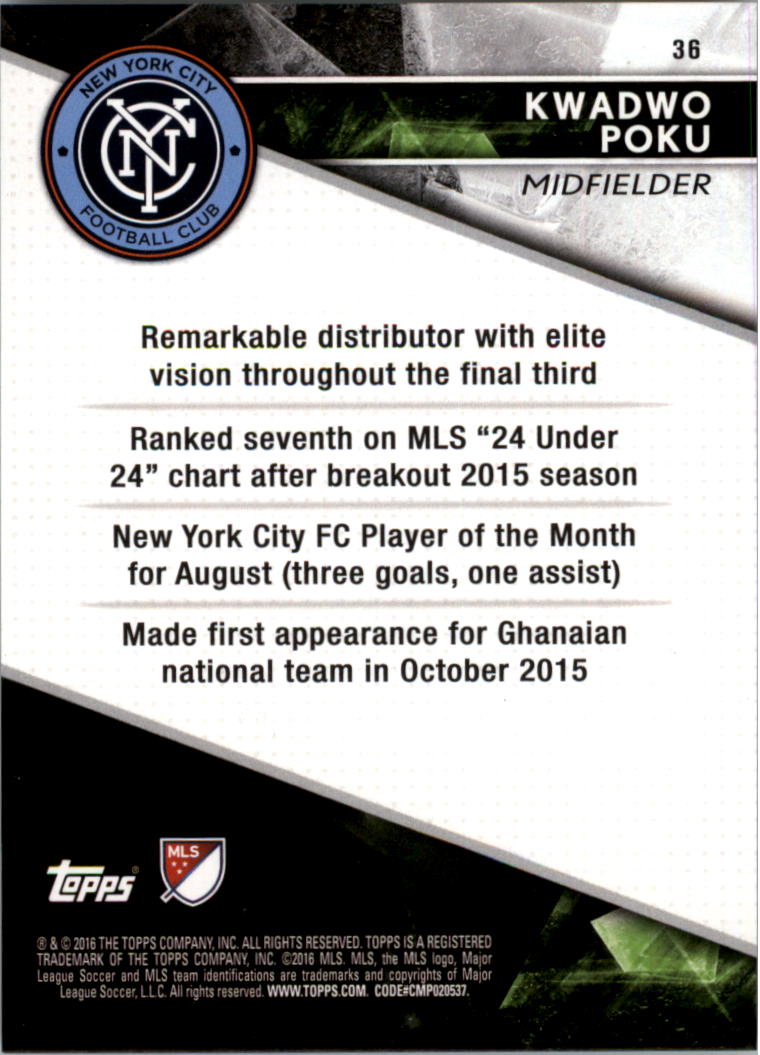 A4624- 2016 Topps Apex Mls Karte #S 1-100 + Einsätze -du Pick- 15 + Gratis US - Bild 59 von 251