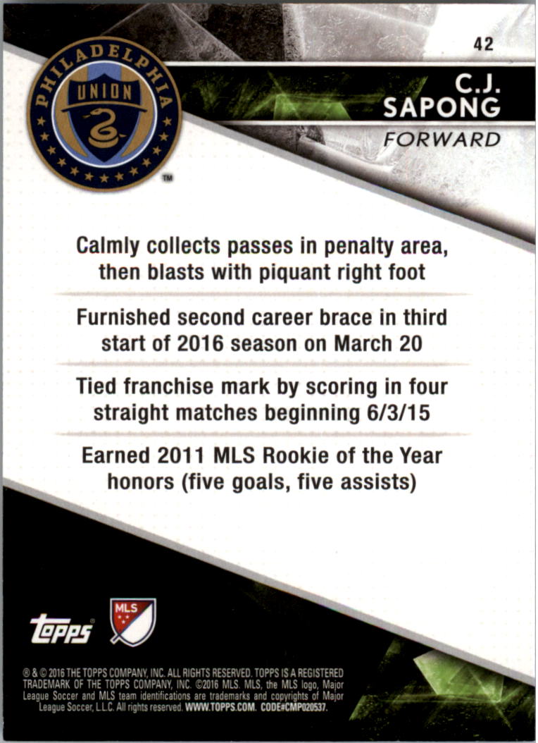 A4624- 2016 Topps Apex Mls Karte #S 1-100 + Einsätze -du Pick- 15 + Gratis US - Bild 71 von 251