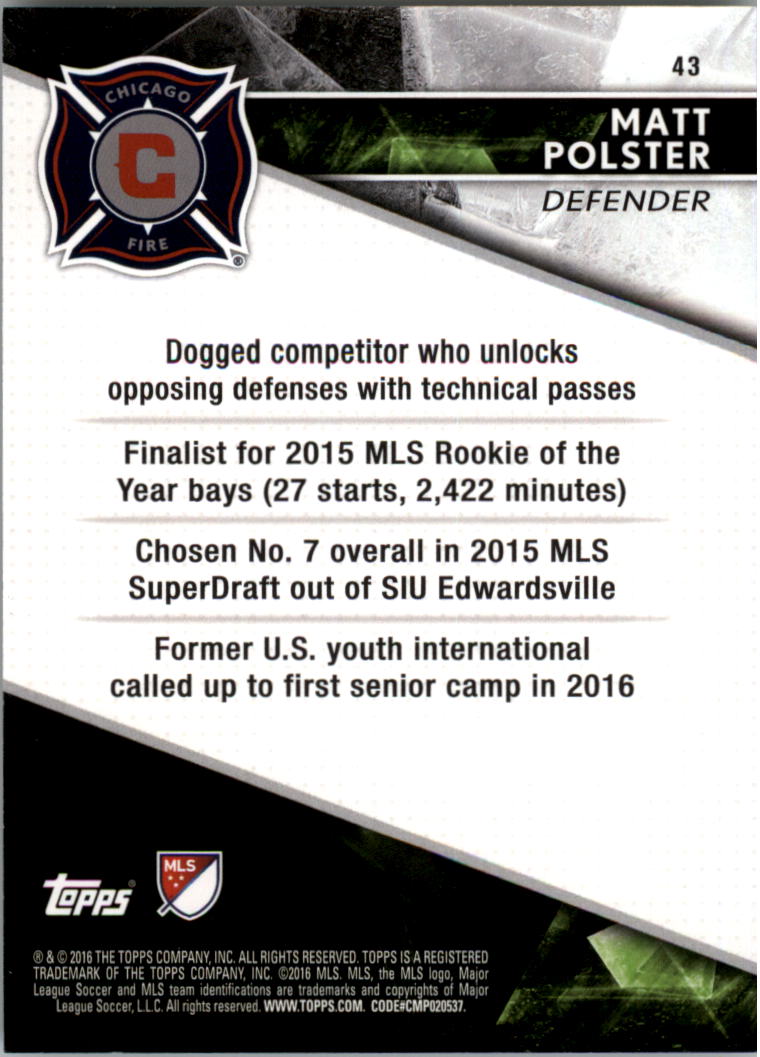 A4624- 2016 Topps Apex Mls Karte #S 1-100 + Einsätze -du Pick- 15 + Gratis US - Bild 73 von 251
