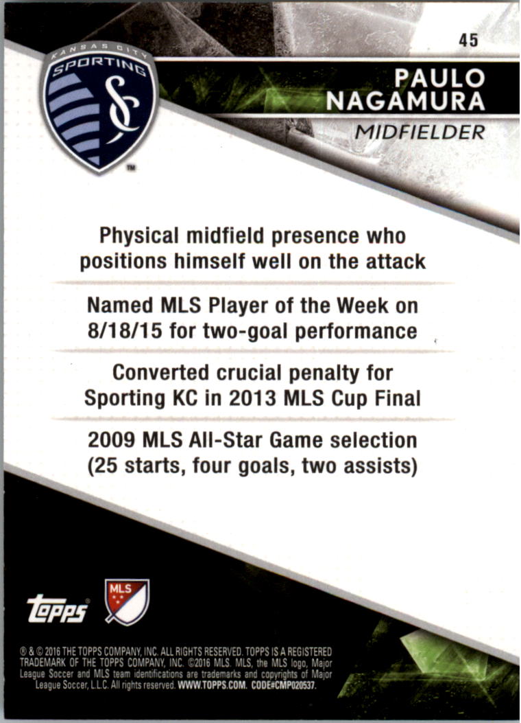 A4624- 2016 Topps Apex Mls Karte #S 1-100 + Einsätze -du Pick- 15 + Gratis US - Bild 77 von 251
