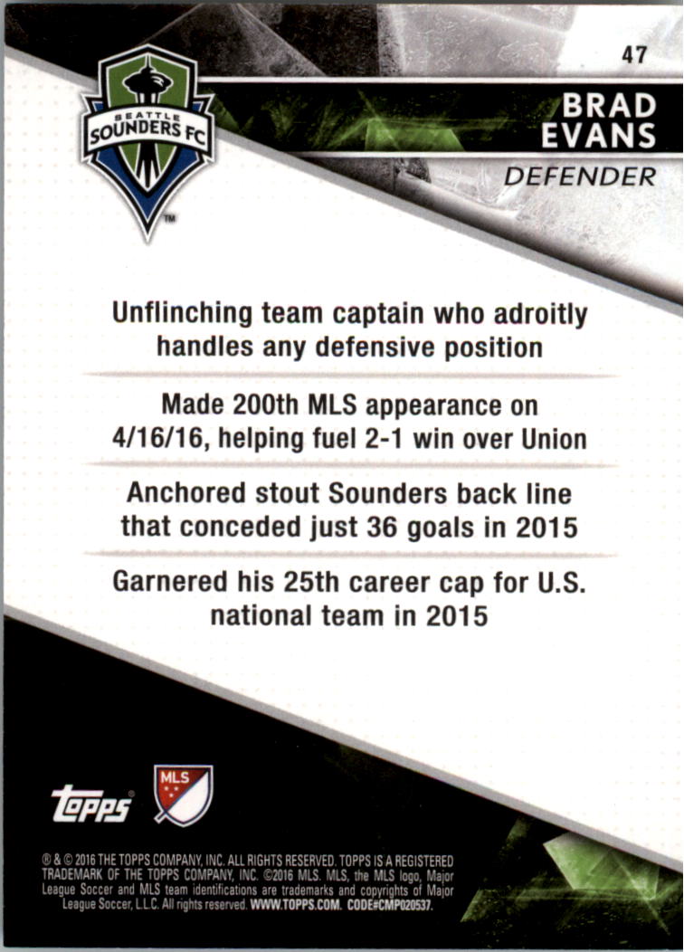 A4624- 2016 Topps Apex Mls Karte #S 1-100 + Einsätze -du Pick- 15 + Gratis US - Bild 79 von 251
