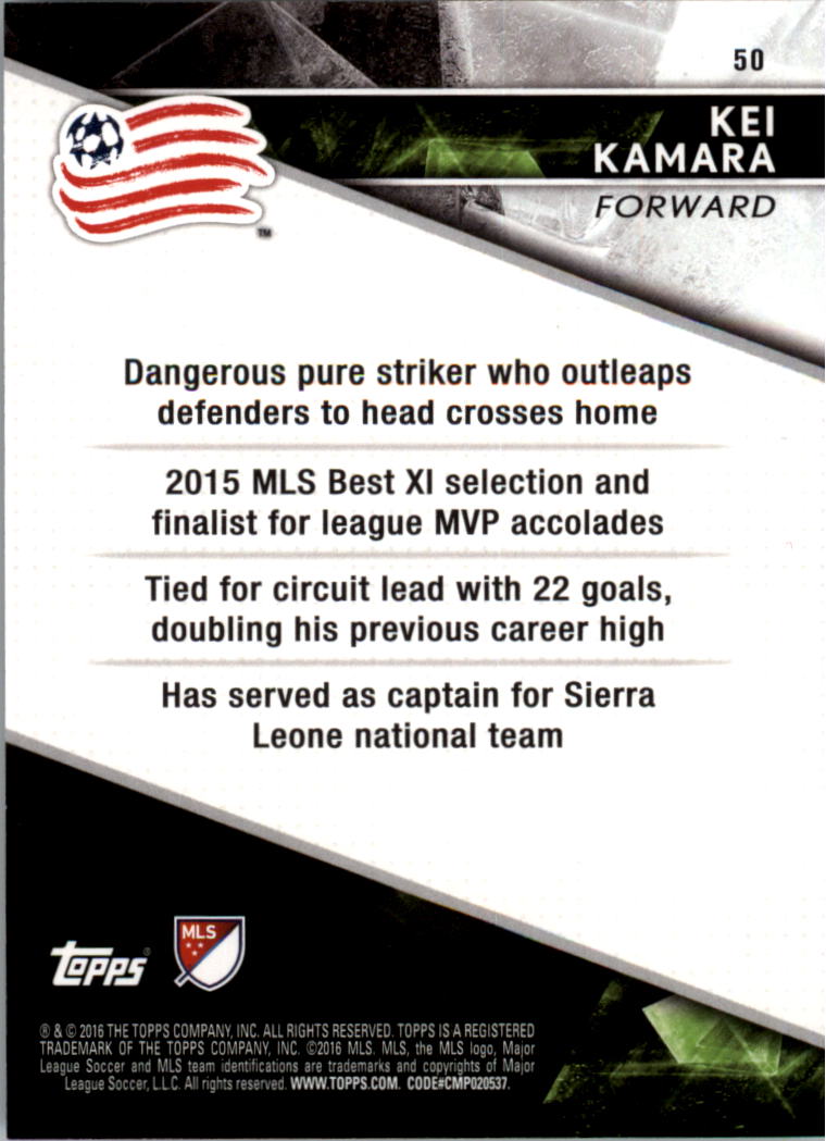 A4624- 2016 Topps Apex Mls Karte #S 1-100 + Einsätze -du Pick- 15 + Gratis US - Bild 83 von 251
