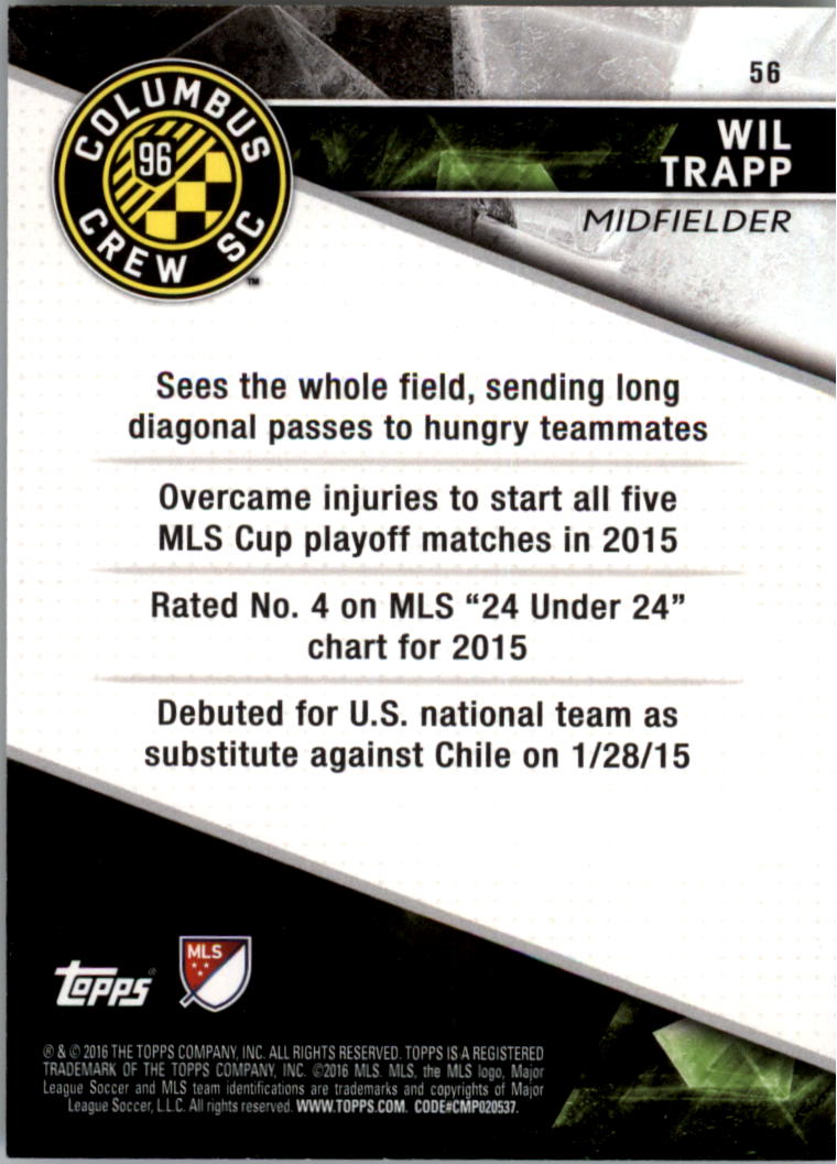 A4624- 2016 Topps Apex Mls Karte #S 1-100 + Einsätze -du Pick- 15 + Gratis US - Bild 93 von 251