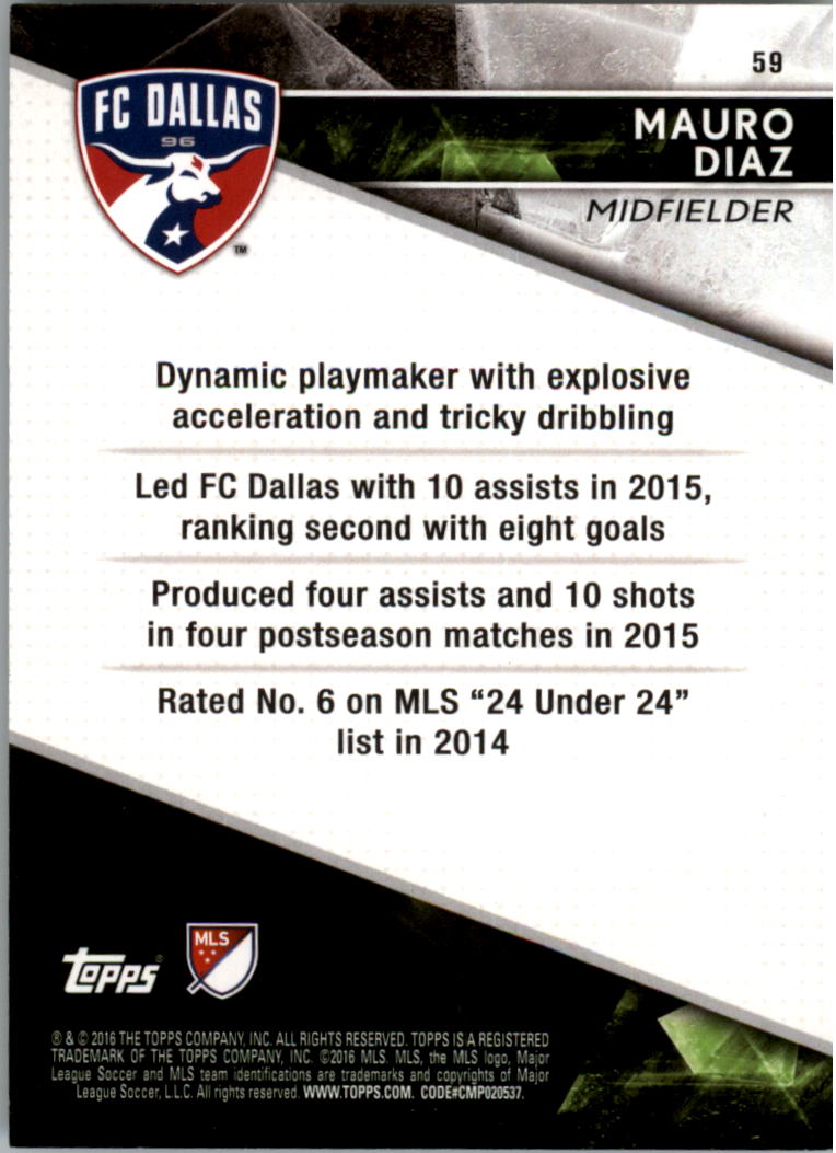 A4624- 2016 Topps Apex Mls Karte #S 1-100 + Einsätze -du Pick- 15 + Gratis US - Bild 99 von 251