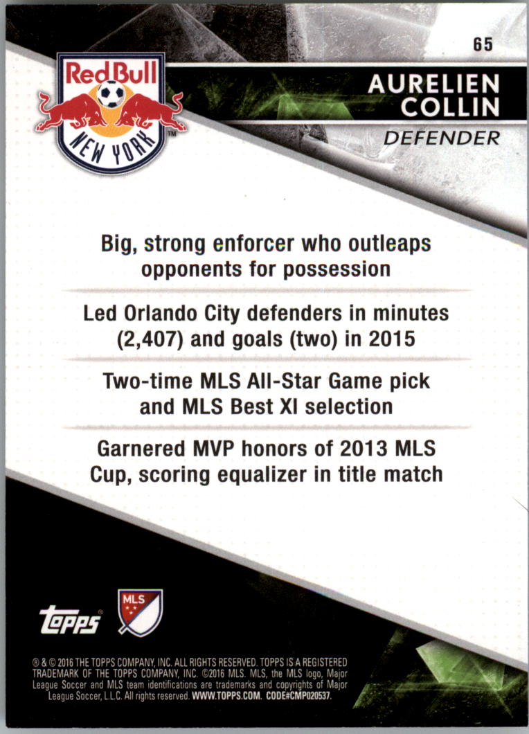 A4624- 2016 Topps Apex Mls Karte #S 1-100 + Einsätze -du Pick- 15 + Gratis US - Bild 111 von 251