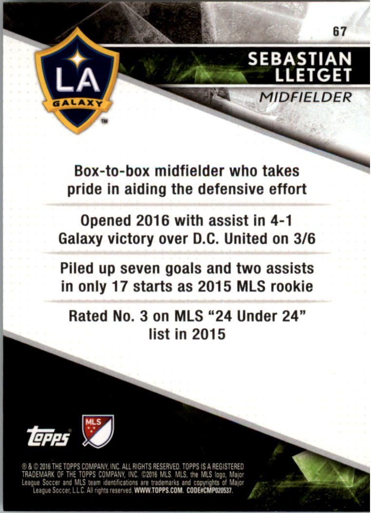 A4624- 2016 Topps Apex Mls Karte #S 1-100 + Einsätze -du Pick- 15 + Gratis US - Bild 115 von 251