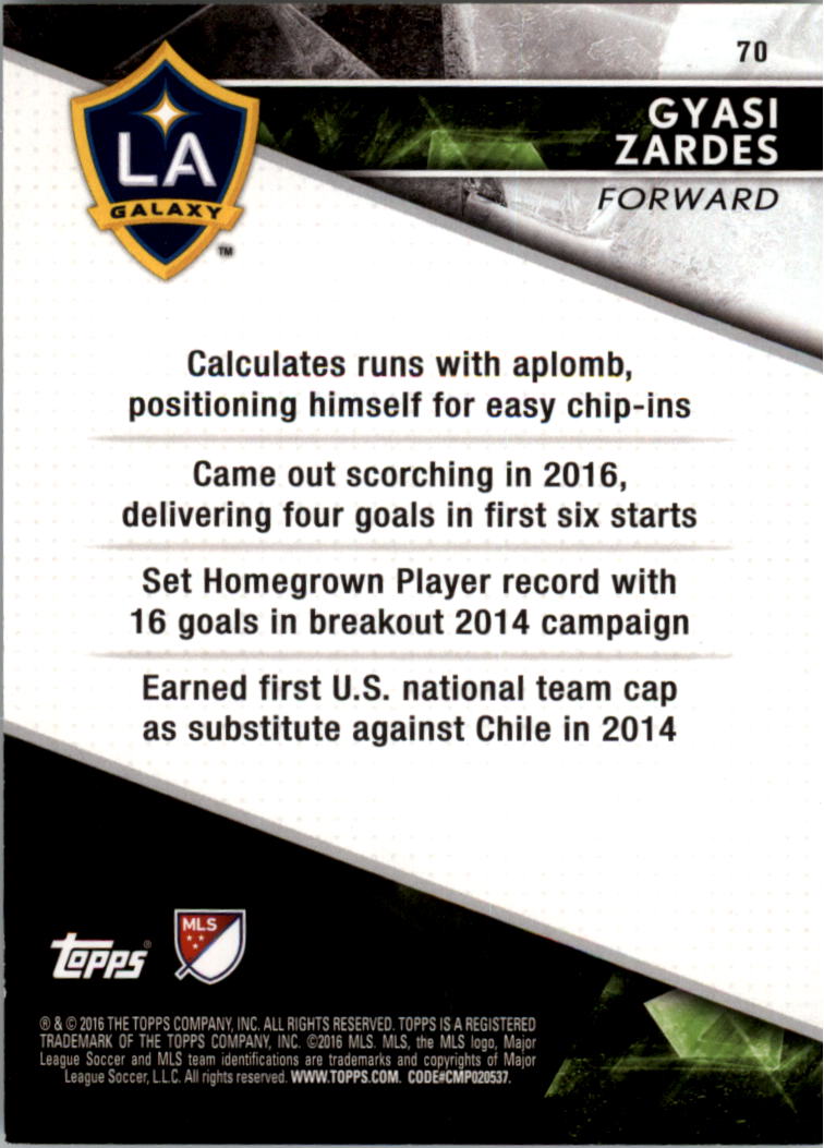 A4624- 2016 Topps Apex Mls Karte #S 1-100 + Einsätze -du Pick- 15 + Gratis US - Bild 121 von 251
