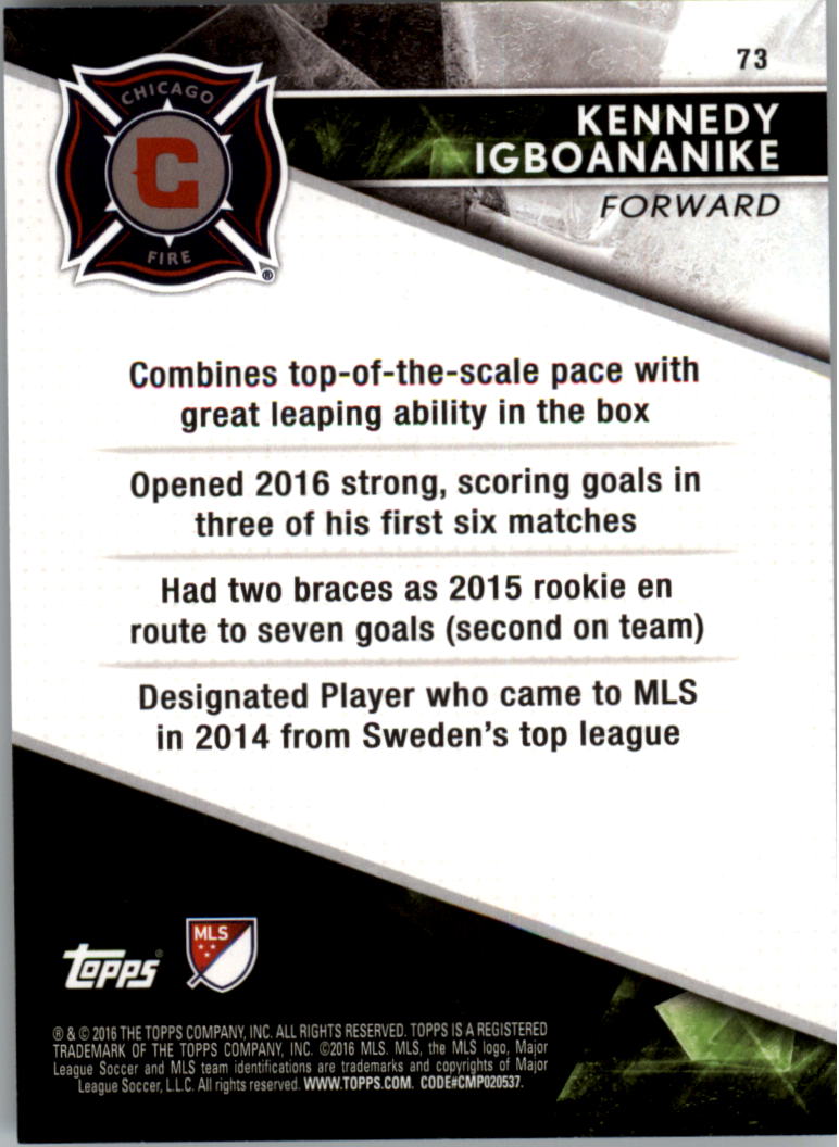 A4624- 2016 Topps Apex Mls Karte #S 1-100 + Einsätze -du Pick- 15 + Gratis US - Bild 127 von 251