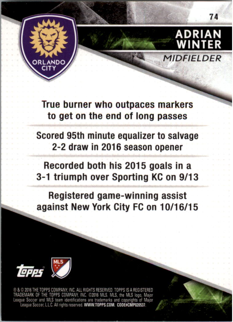 A4624- 2016 Topps Apex Mls Karte #S 1-100 + Einsätze -du Pick- 15 + Gratis US - Bild 129 von 251
