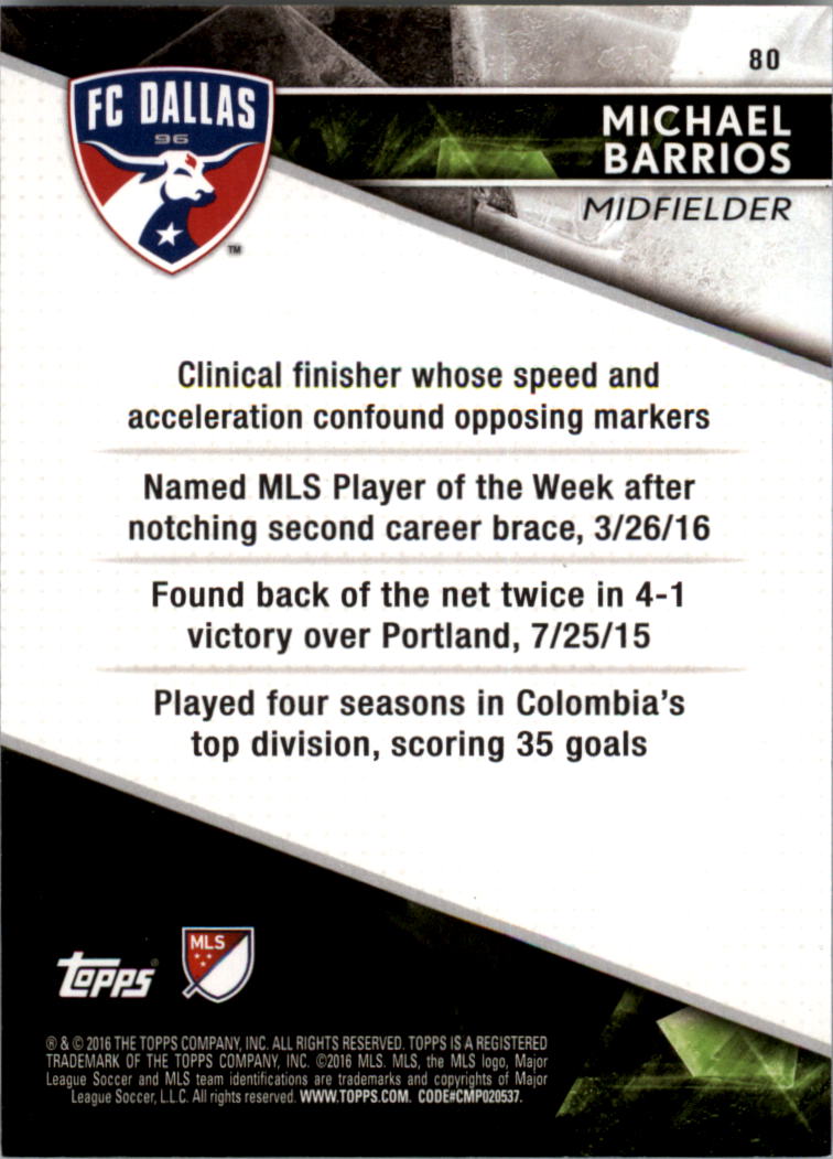 A4624- 2016 Topps Apex Mls Karte #S 1-100 + Einsätze -du Pick- 15 + Gratis US - Bild 139 von 251