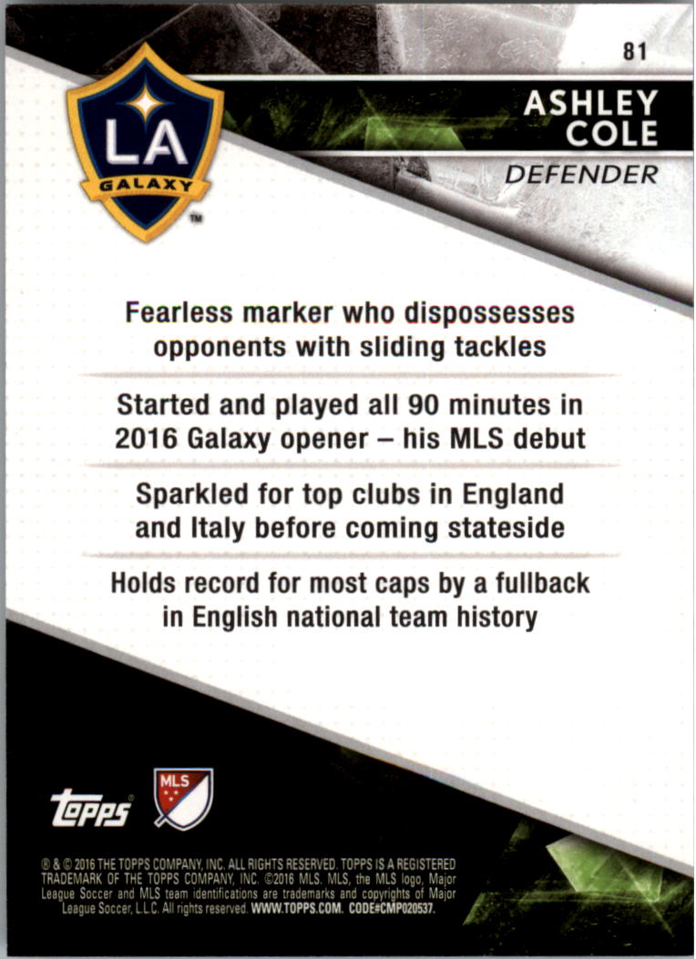 A4624- 2016 Topps Apex Mls Karte #S 1-100 + Einsätze -du Pick- 15 + Gratis US - Bild 141 von 251