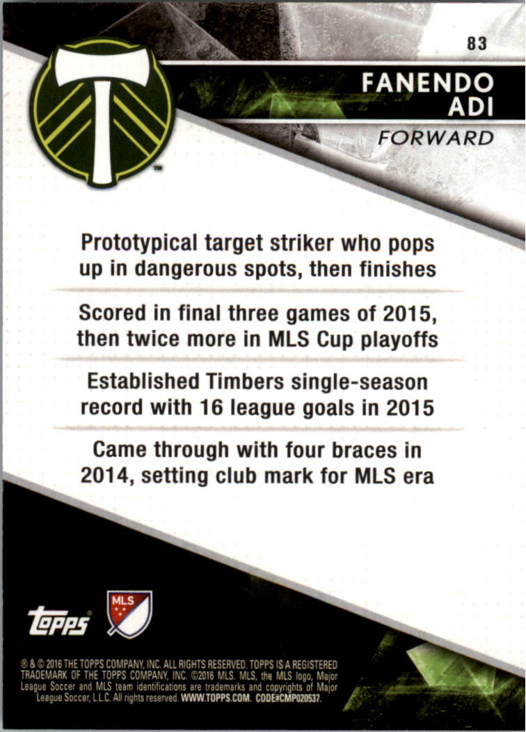 A4624- 2016 Topps Apex Mls Karte #S 1-100 + Einsätze -du Pick- 15 + Gratis US - Bild 145 von 251