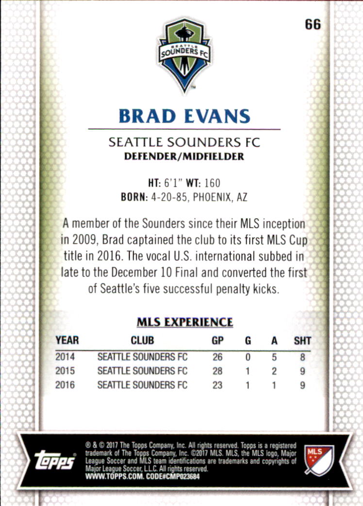 B5129- 2017 Topps MLS Soccer Card #s 1-190 -You Pick- 15+ FREE US SHIP - Picture 71 of 229