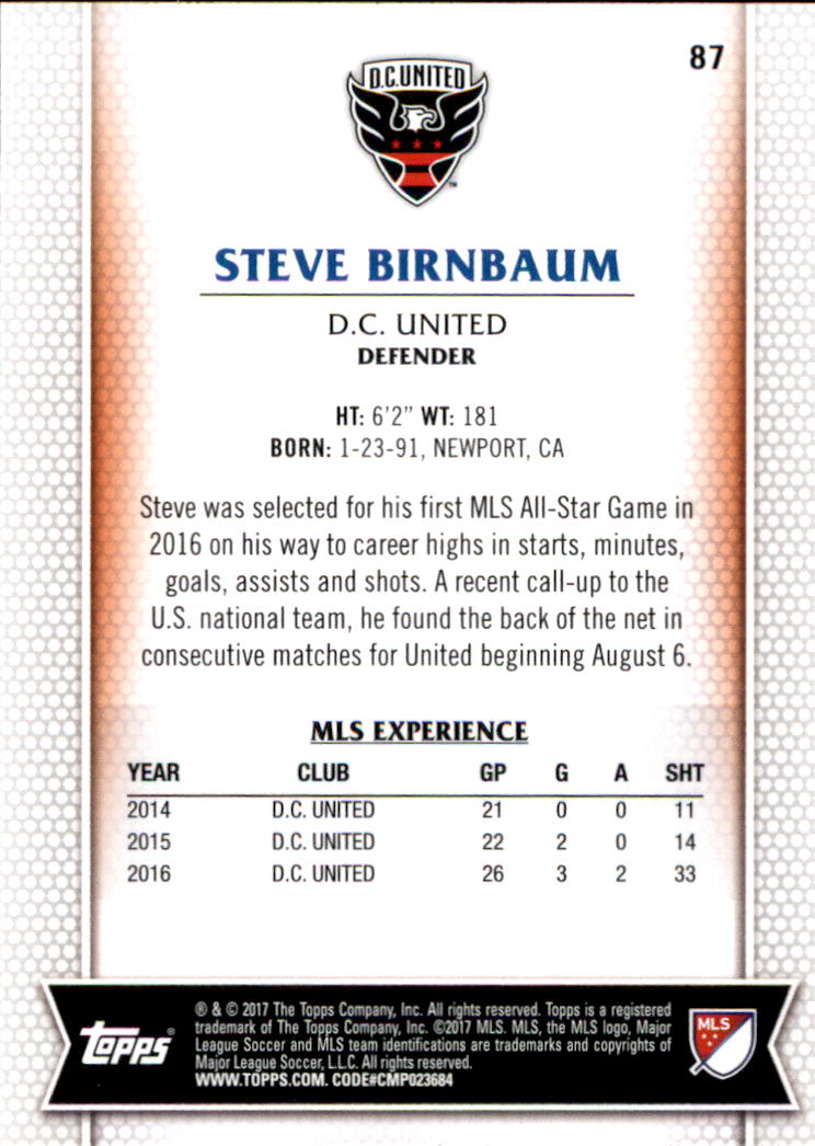 B5129- 2017 Topps MLS Soccer Card #s 1-190 -You Pick- 15+ FREE US SHIP - Picture 99 of 229
