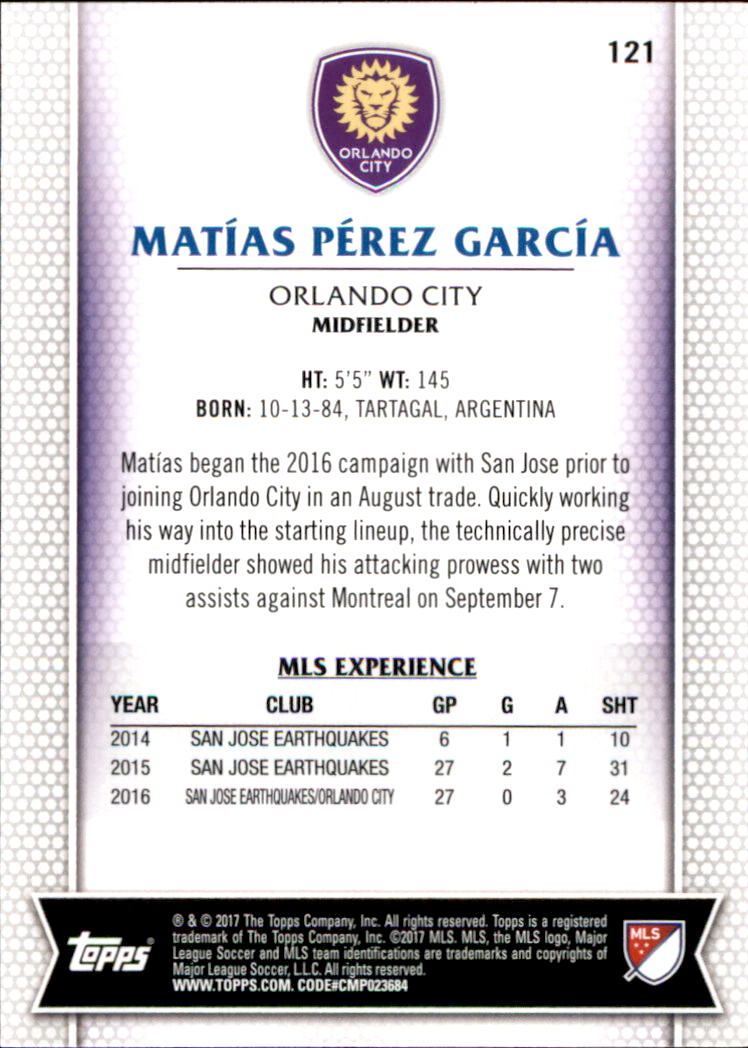 B5129- 2017 Topps MLS Soccer Card #s 1-190 -You Pick- 15+ FREE US SHIP - Picture 145 of 229