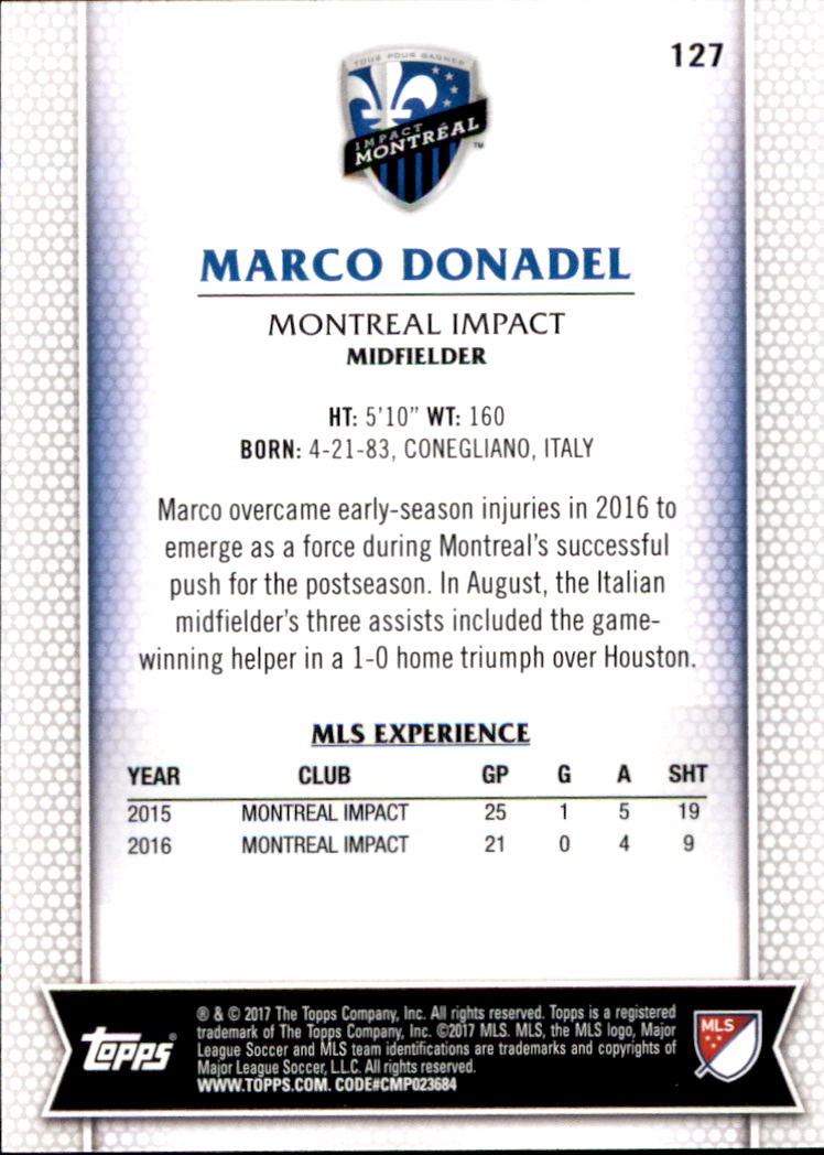 B5129- 2017 Topps MLS Soccer Card #s 1-190 -You Pick- 15+ FREE US SHIP - Picture 157 of 229