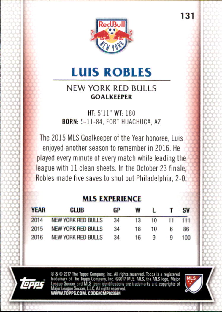B5129- 2017 Topps MLS Soccer Card #s 1-190 -You Pick- 15+ FREE US SHIP - Picture 163 of 229