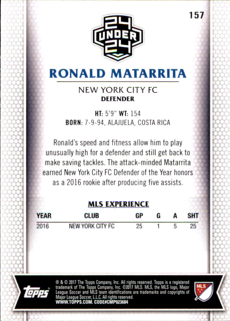 B5129- 2017 Topps MLS Soccer Card #s 1-190 -You Pick- 15+ FREE US SHIP - Picture 187 of 229