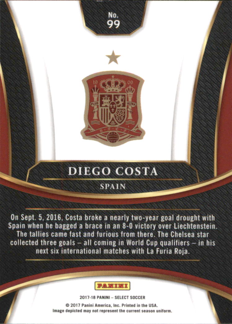 2017-18 Select #99 Diego Costa back image