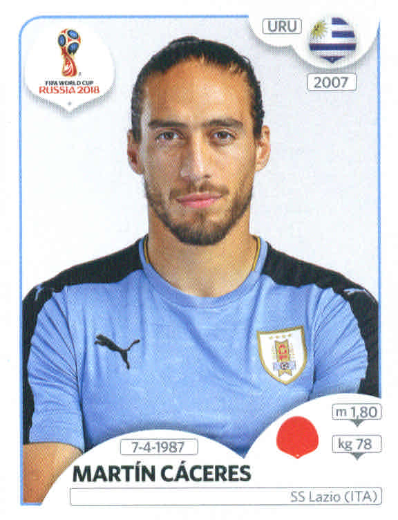 2018 Panini World Cup Stickers 682 #97 Martin Caceres
