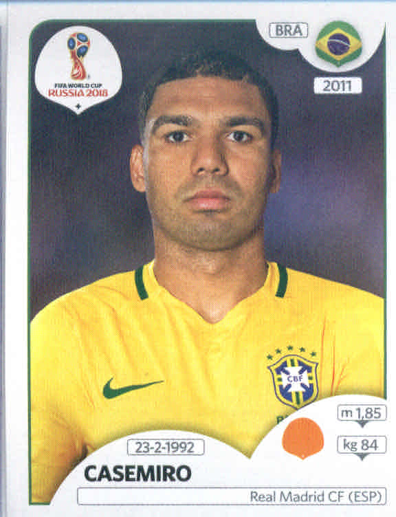 2018 Panini World Cup Stickers 682 #364 Casemiro