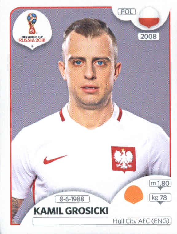 2018 Panini World Cup Stickers 682 #604 Kamil Grosicki
