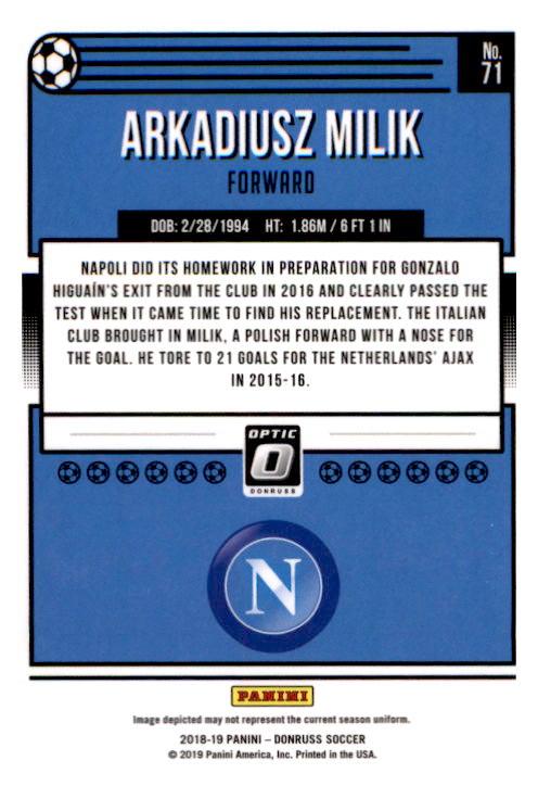 2018-19 Donruss Optic #71 Arkadiusz Milik