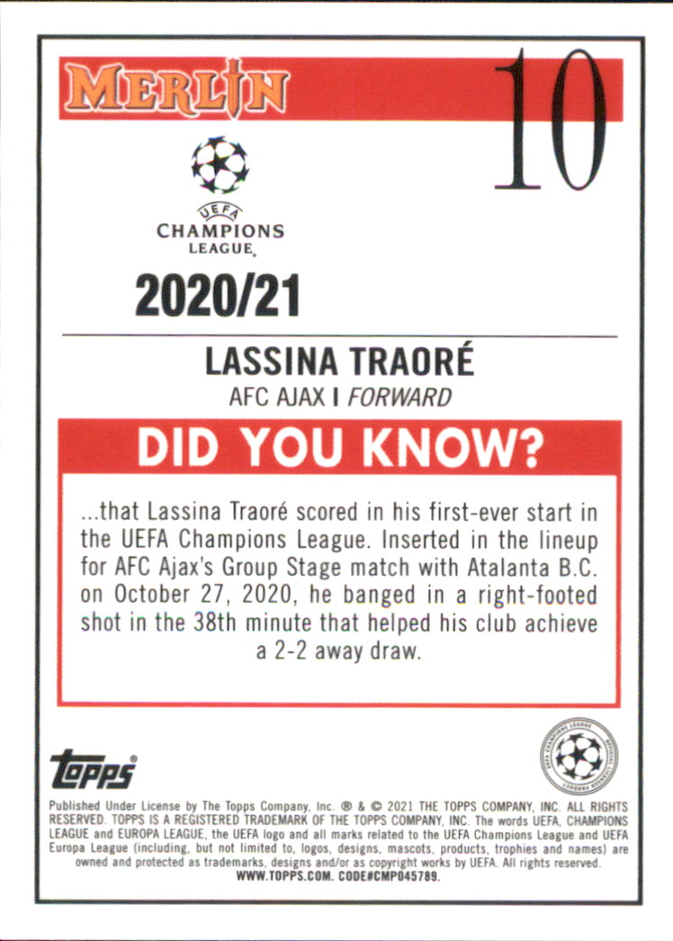 B3050- 2020-21 Merlin UEFA Champions League Cards -You Pick- 15+ FREE US SHIP