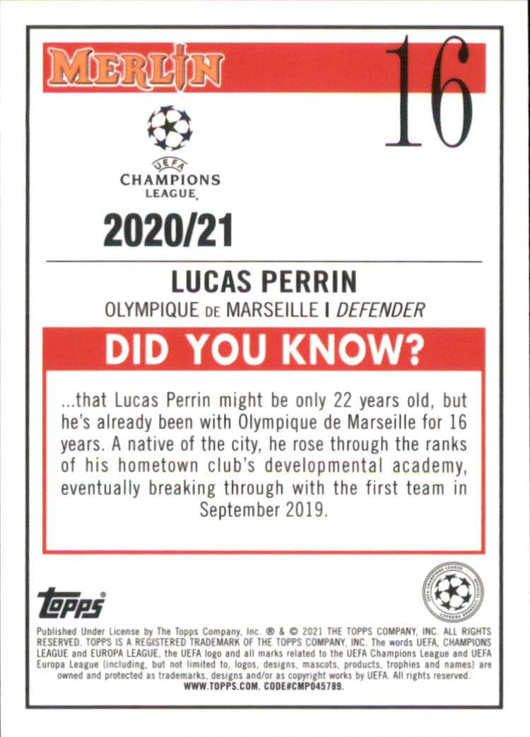 B3050- 2020-21 Merlin UEFA Champions League Cards -You Pick- 15+ FREE US SHIP